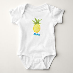 Body Chemise bébé Aloha Pineappa Aquarelle