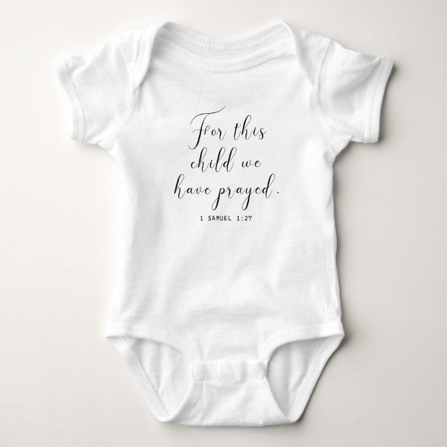 Body Chemise Bébé Avec Verse Bible - Christian Baby Cad (Devant)