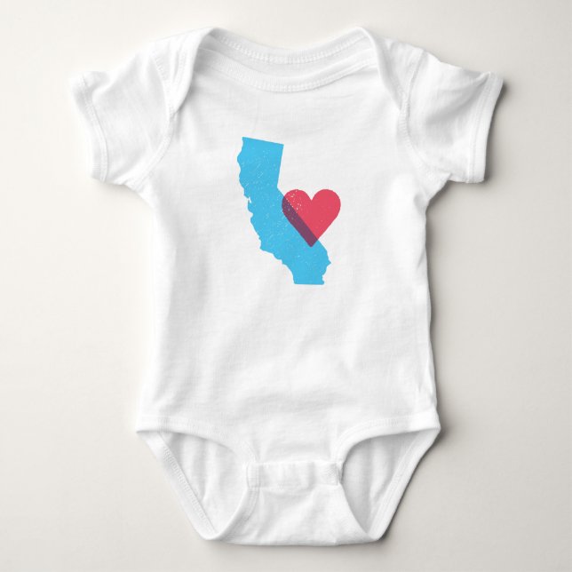 Body Chemise bébé de l'État de Californie Love (Devant)