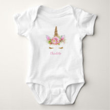 Chemise bébé licorne visage licorne Chemises bébé