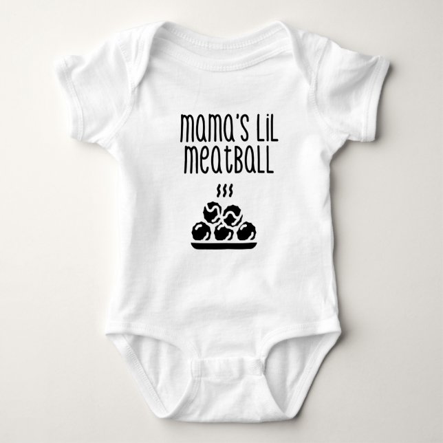Body Chemise bébé Lil Meatball de maman et Bodysuit (Devant)