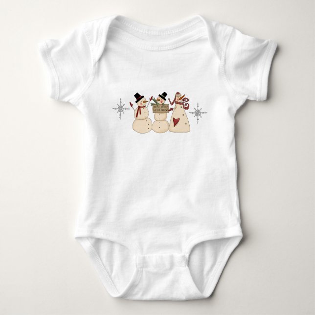 Body Chemise bébé Snowmen (Devant)