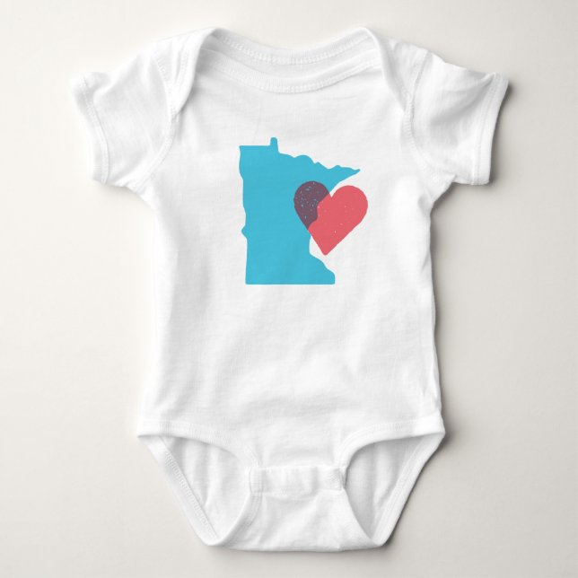 Body Chemise de bébé d'amour d'état du Minnesota (Devant)