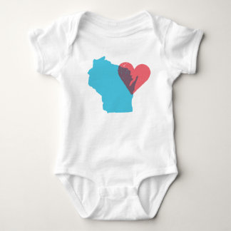 Body Chemise de bébé d'amour d'état du Wisconsin