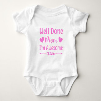 Body Chemise de bodysuit pour bébé, chemise de maman bi