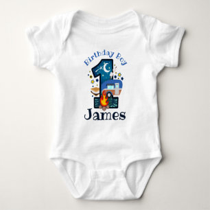 Body Chemise de premier anniversaire de campeur heureux