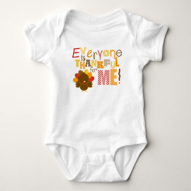 Body Chemise de thanksgiving, reconnaissante pour moi, (Devant)
