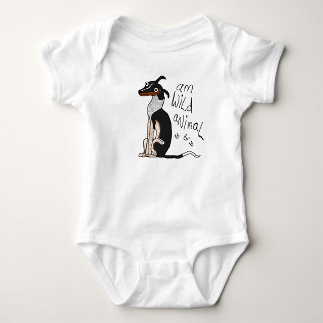 Body Chemise infantile "d'animal sauvage d'AM" (Devant)