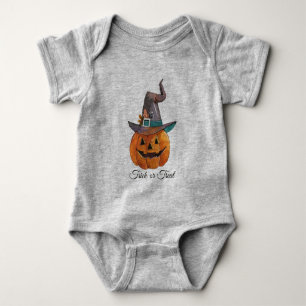 Body Chemise mignonne de la sorcière   de citrouille de