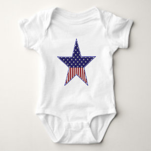 Body Chemise patriotique de nourrisson de drapeau