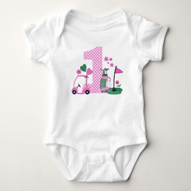 Body Chemise Rose En vichy Golf Premier Anniversaire (Devant)