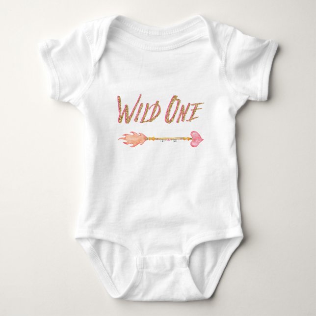 Body Chemises de 1er anniversaire Filles Sauvage Une (Devant)
