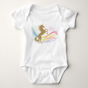 Body Chemises personnalisées par bébé de licorne
