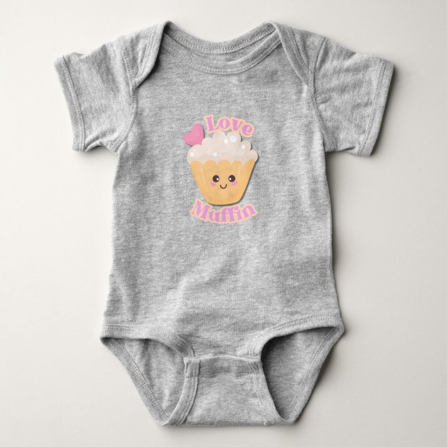 Body Chemises Saint Valentin pour bébé | Love Muffin (Devant)