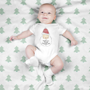 Body Cher Père Noël Custom Baby's First Christmas Baby 