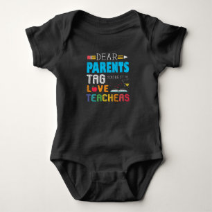 Body Chers parents, amour, enseignant, cadeau drôle pou