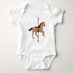 Body Cheval de carrousel - Chocolat Brown et Tan
