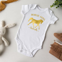 Cheval fille cheval or cheval baby shower cadeaux
