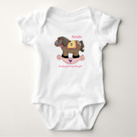 Cheval Rocheux Pink Infant Creeper