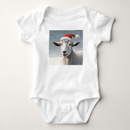 Body Chèvre de Noël avec Arrière - plan de neige Santa 