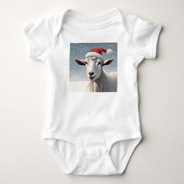Body Chèvre de Noël avec Arrière - plan de neige Santa  (Devant)