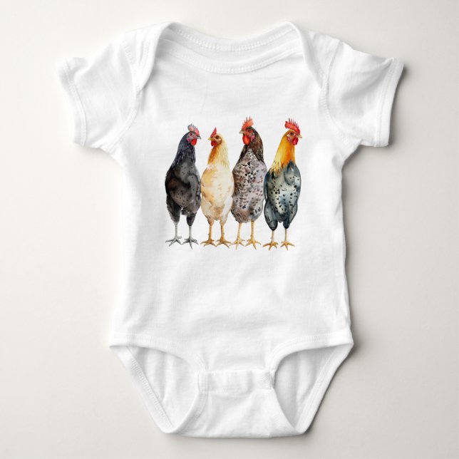Body Chickens Baby Farmer Bodysuit (Devant)