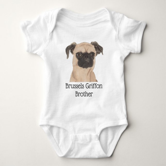 Body Chien Bruxelles Griffon personnalisable (Devant)