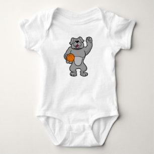 Body Chien comme joueur de basket-ball avec basket-ball