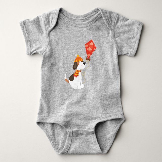 Body Chien d'automne, Chien mignon, Chien avec cerf-vol (Devant)