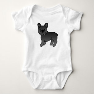 Body Chien de taule français noir mignon caricaturé