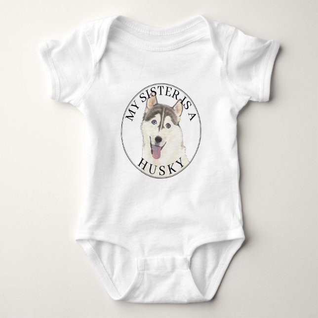 Body Chien gris et blanc Husky Big Sister (Devant)