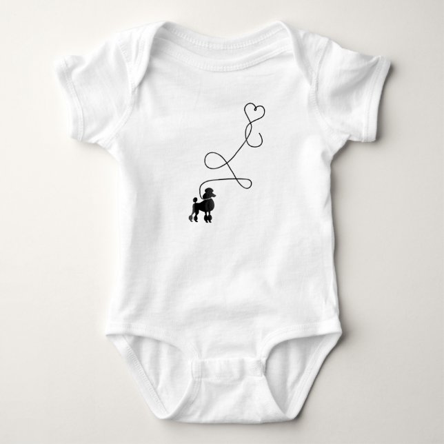 Body Chien mignon Poodle Coeur (Devant)