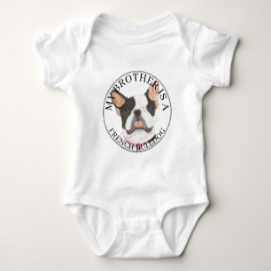 Body Chien-taureau français à pince noir et blanc perso