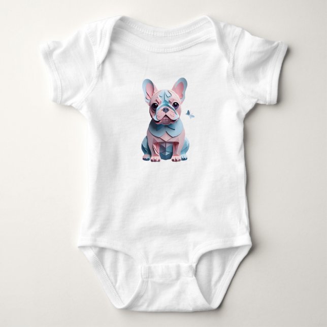 Body Chien-taureau français avec Papier papillon (Devant)