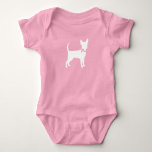 Body Chihuahua Chien Baby shower fille rose