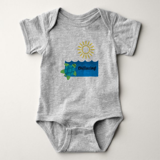 Body Chillaxage de tortue Design - Bodysuit de Jersey b (Devant)