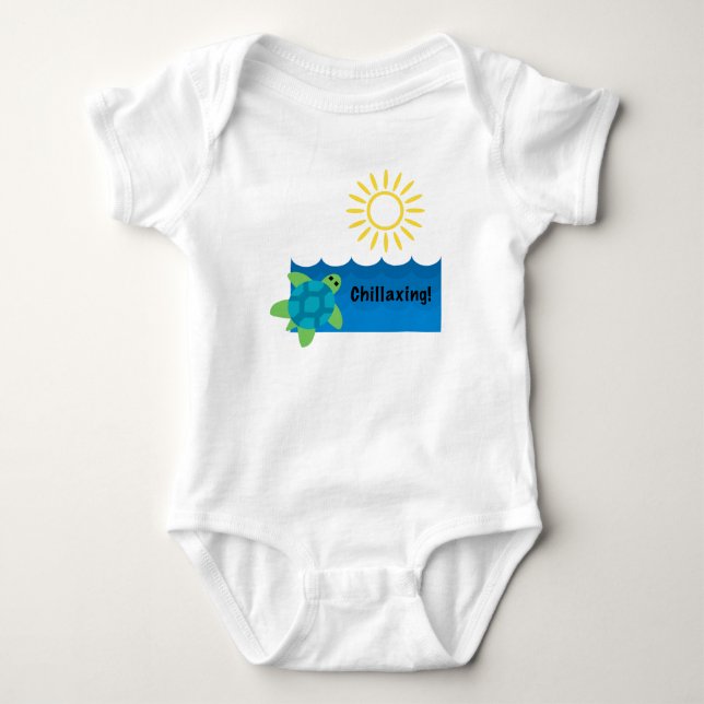 Body Chillaxage de tortue Design - Bodysuit de Jersey b (Devant)