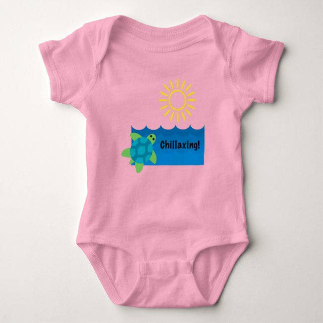 Body Chillaxage de tortue Design - Bodysuit de Jersey b (Devant)