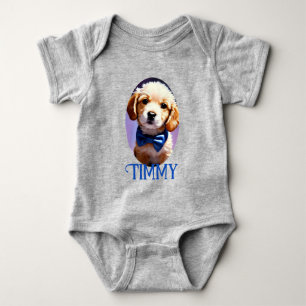 Body Chiot souple adorable avec jolie Cravate de Bow bl