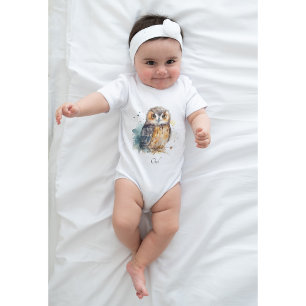 Body Chouette mignonne en aquarelle