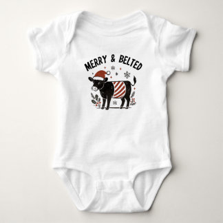 Body Christmas Baby Beltie Farmer Belted Galloway Cow