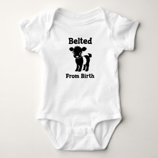 Body Christmas Baby Beltie Farmer Belted Galloway Cow