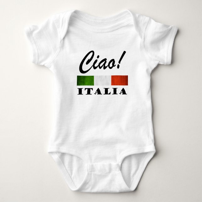 Body Ciao ! Drapeau rouge blanc vert de l'Italie (Devant)