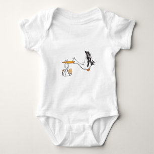 Body Cigogne avec le bébé - cadeau pour que les paren