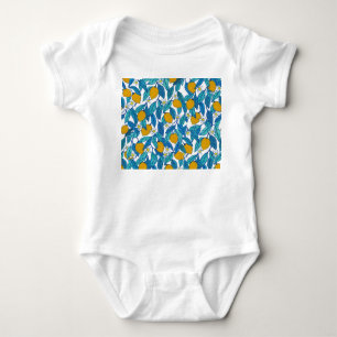 Body Citron fleuri : Aquarelle Florale Design.