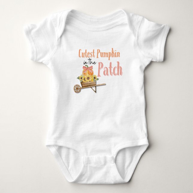 Body Citrouille dans le Patch, T-shirt fille (Devant)