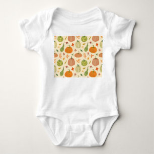 Body Citrouille vert et orange, motif sans soudure.