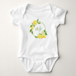 Body Citrus citron Baby shower de couronne Monogramme c