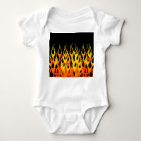 Classic Racing Flames on Solid Black