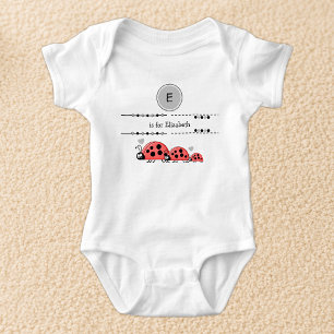 Body Coccinelles ajoutez nom noir et gris